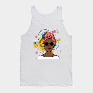 Black Beauty - Pink Turban Tank Top